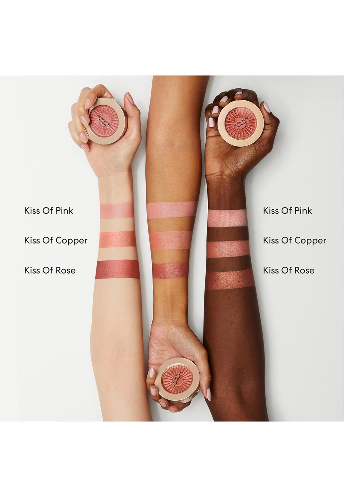 Poudres Compactes de Bronzage bareMinerals Gen Nude Blonzer Kiss of rose 3,8 g