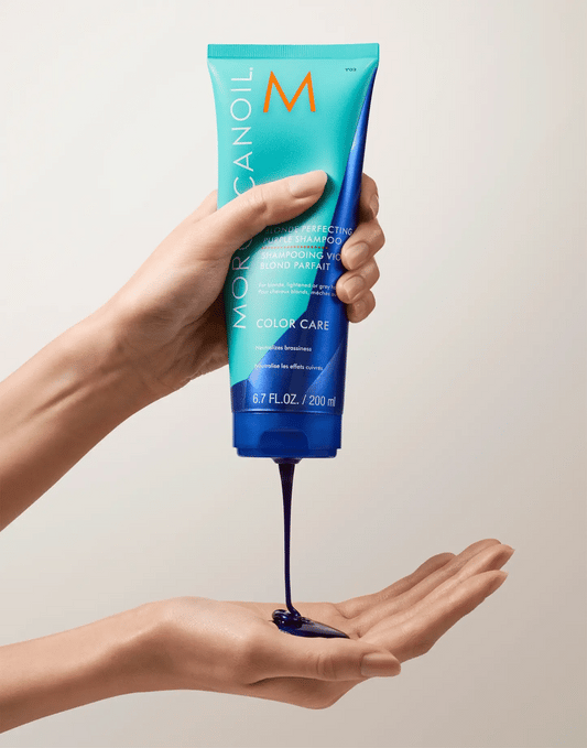 Shampooing Blonde Perfecting Moroccanoil MO-PUSH200 (200 ml)