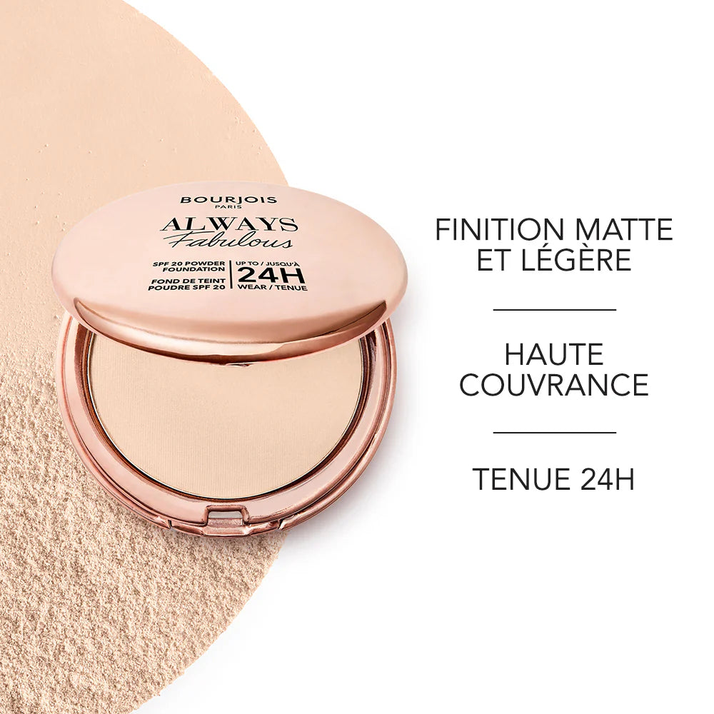 Base de Maquillage en Poudre Bourjois Always Fabulous Nº 410 Golden Beige Nº 410-Golden Beige Spf 20 7 g
