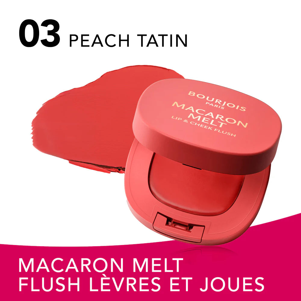 Fard Bourjois MACARON MELT 3-PEACH TATIN 8 g Rouge à lèvres