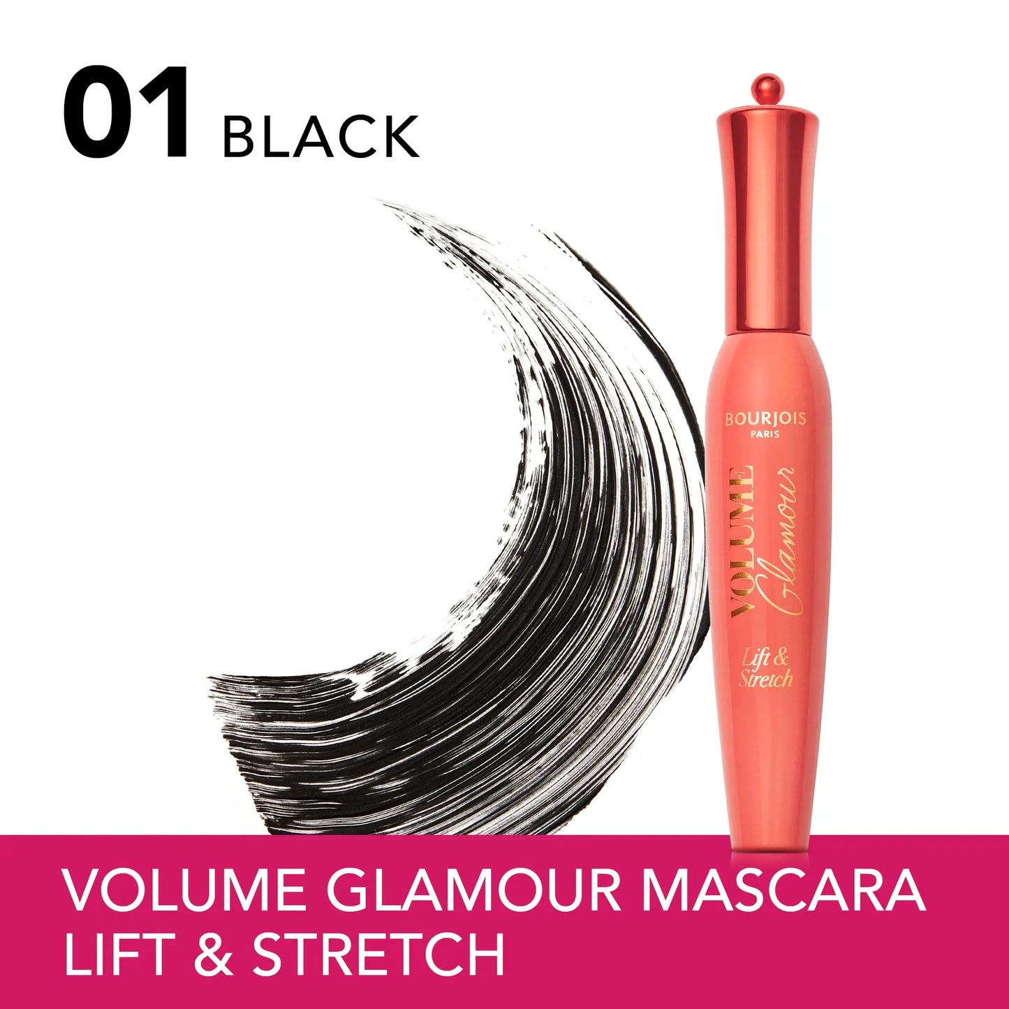 Mascara pour cils Bourjois Volume Glamour Lift and Stretch Nº 01-black 12 ml