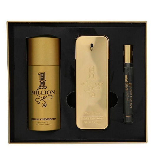 Set de Parfum Homme Paco Rabanne 1 Million 3 Pièces