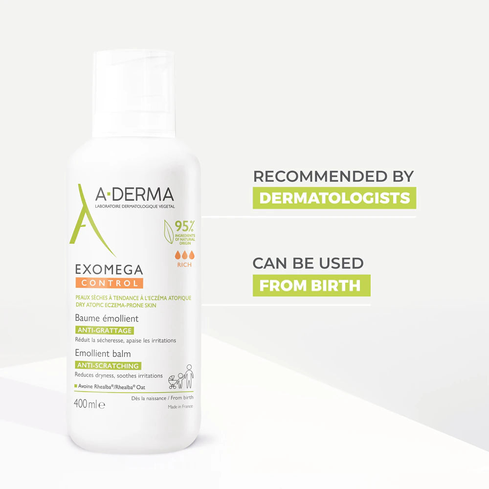 Émulsion corporelle relaxante A-Derma Exomega Control 400 ml Baume