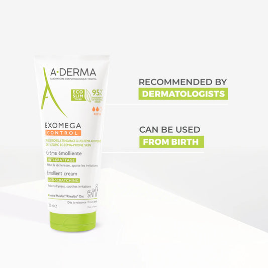 Lotion corporelle A-Derma Exomega Control Soulagement des démangeaisons et de l’irritation 200 ml