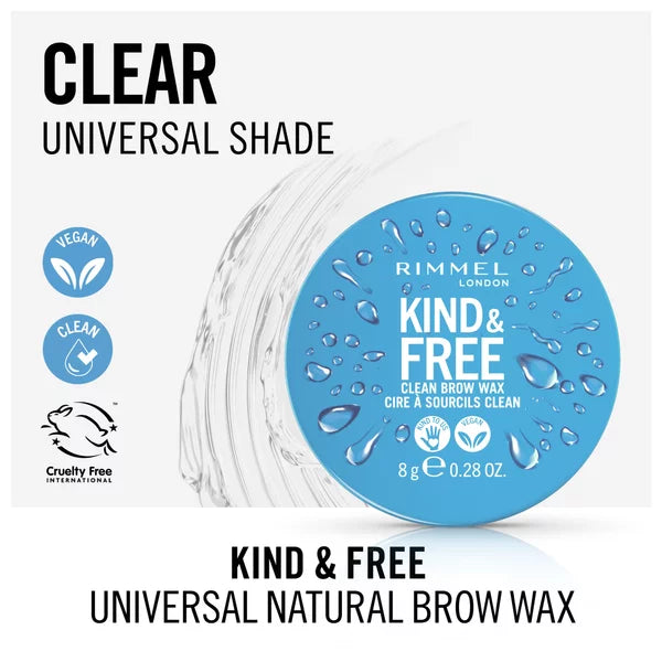 Maquillage pour Sourcils Rimmel London Kind & Free Sourcils Nº 001 Clear 8 g