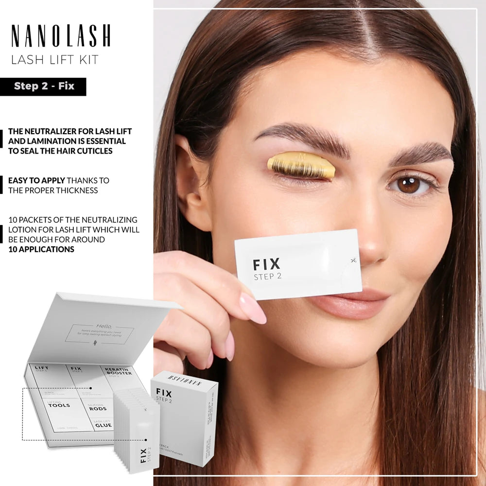 Crème pour le contour des yeux Nanolash FIX STEP 2 (10 Unités)