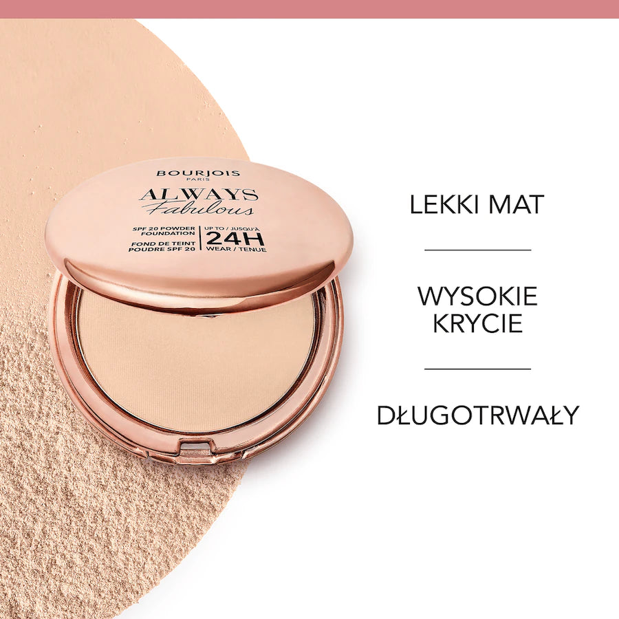 Base de Maquillage en Poudre Bourjois Always Fabulous Nº 100 Rose Ivory Nº 100-Rose Ivory Spf 20 7 g